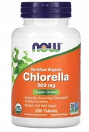 CHLORELLA - 500 mg 200 tabletek NOW FOODS