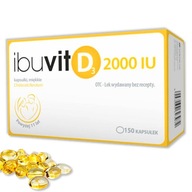 Ibuvit D3 2000 IU, 150 kapsułek, profilaktyka niedoboru witaminy D3