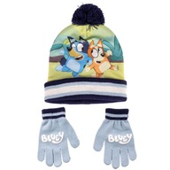 Cerda zimný set (čiapka, rukavice) PIECES BLUEY