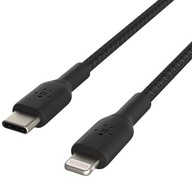 Kabel Belkin Boost Braided USB-C / Lightning, z oplotem nylonowym, 30W, 2m