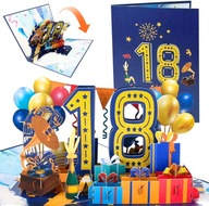 Kartka urodzinowa 3d kartki urodzinowe 18 lat Pop-up kartka z życzeniami z