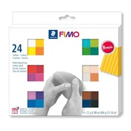 Staedtler Zestaw Masa plastyczna termoutwardzalna Fimo Soft 25g, 24 kostki