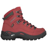 Buty damskie trekkingowe turystyczne Lowa Renegade GTX MID - Czerwone 42