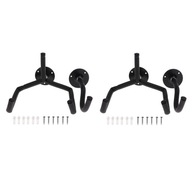 2Pack Horizontal Guitar Wall Hanger Wall Mount Holder with Strap Picks