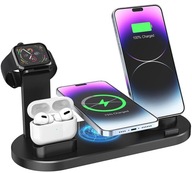INDUKCIÓS TÖLTŐ QI 6IN1 IPHONE MAGSAFE APPLE WATCH AIRPODS USB-C GYORS