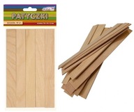 11cm x 2cm 40ks Tyčinky jednoduché prírodné drevené pre kreatívne ALIGA