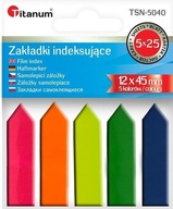 Zakładki indeksujące fluo 12x45mm 5x25 kartek