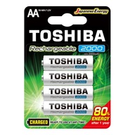 Nikel-metal-hydridová batéria (NiMH) Toshiba AA (R6) 2000 mAh 4 ks.