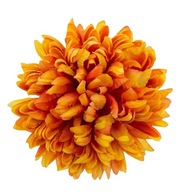 Kvety umelé hlavička výrobok chryzantéma drvená 14cm oranžová