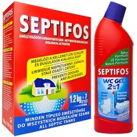 SEPTIFOS 1,2kg + Żel WC 750 Nowa Formuła SZAMBO