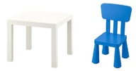 IKEA LACK Konferenčný stolík biely+ MAMMUT Detská stolička