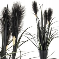 Čierna pampová tráva umelá v kvetináči 55cm