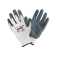 Pracovné rukavice polyester+nitril bielo-sivé 9/L