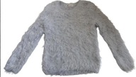 H&M sweter włochacz 4-6 lat szary 110/116