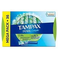 TAMPAX PEARL COMPAK SUPER tampony z aplikatorem 36 szt