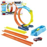 HOT WHEELS UNLIMITED TRACK BUILDER SPLIT LOOP PODWÓJNA PĘTLA + AUTKO