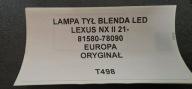 light cap LED rear part LEXUS NX II 21- original 81580-78090