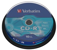 Płyty CD-R Verbatim 700 MB 52X Cake 10 szt.