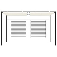 vidaXL Altana ogrodowa ze zwijanym dachem, 3x4x2,3m, kremowa, 180 g/m²