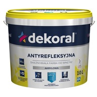 FARBA DEKORAL POLINAK PLUS ANTIRELFEKS. BIELA 10L