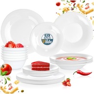 EBÉDLŐ SZETT Ebédlő tányér mély desszertes 24db-os