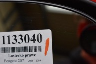 mirror right silver EU 014342 PEUGEOT 207 06-09 5+4 PIN 9 PIN