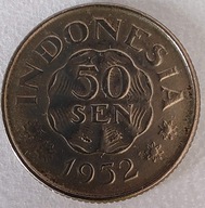 0117a - Indonezja 50 senów, 1952