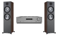 MONITOR AUDIO BRONZE 500 WALNUT + CAMBRIDGE AUDIO AXR100 = POTĘŻNE STEREO