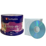 Płyta DVD Verbatim DVD+R 4,7 GB 50szt + Koperta papierowa z okienkiem 50szt