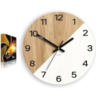 Nástenné drevené hodiny OKSFORD Biela 33cm Tichý