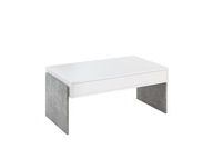 Konferenčný stolík lavica obdĺžnikový biely betón 100 x 60 x 45 cm