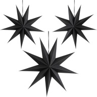 Hviezda skladacia, čierna, papierová SUNBEAUTY 30cm