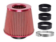 Vzduchový filter kužeľový 155x130x120 mm, červený, adaptéry: 60, 63, 70 mm