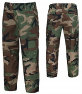Spodnie dziecięce chłopięce bojówki wojskowe Mil-Tec US BDU Woodland L
