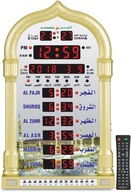 AL-HARAMEEN LED modlitebné hodiny HA-4008 zlaté
