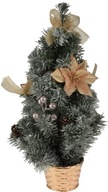 Stromček vianočný v kvetináči 40cm ozdobený mix farieb