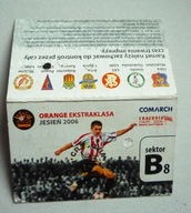 CRACOVIA Kraków karnet EKSTRAKLASA jesień 2006