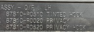 B3 KIA CARNIVAL IV 2020 - left window bodywork 87810-R0010