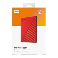 Dysk zewnętrzny Western Digital WD My Passport 2TB HDD Czerwony