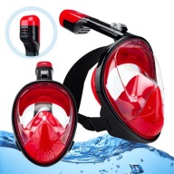 Pełnotwarzowa MASKA do nurkowania SNORKELING AQUASTIC S-M z RURKĄ