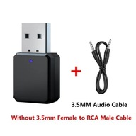 Bluetooth 5.0 odbiornik Audio muzyka Stereo bezprzewodowy Adapter USB RCA
