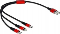 Kabel USB USBA Lightning 0.3 m Czerwony (85891)