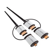 Kabel z adapterami miniHDMI oraz microHDMI do HDMI V.1.4 1,5m