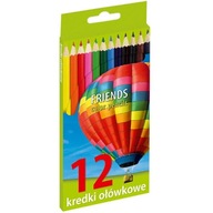 Kredki szkolne ołówkowe 12 kolorów UNIONL GRAND