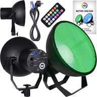 LAMPA RETRO REFLEKTOR SCENICZNY RGBA PILOT IR PAR LED ŚWIATŁO TEATRALNE 40W