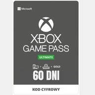 SUBSKRYPCJA XBOX GAME PASS ULTIMATE 2 MIESIĄCE / 60 DNI PC KOD KLUCZ VPN