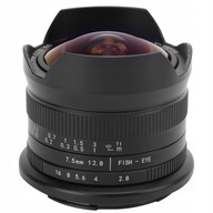 7Artisans 7,5 mm F2,8 II 190° Widok ZMount Obiektyw typu rybie oko do GH