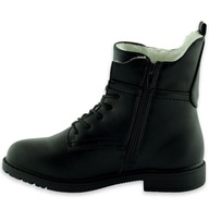 Zimowe eleganckie czarne buty dla dziewczynki r.31