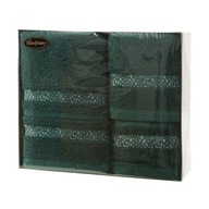 Komplet ręczników 3 cz zielony ciemny EUROFIRANY