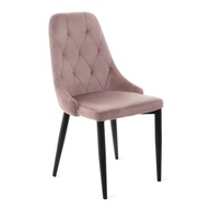 Krzesło LOUIS QUILTER welurowe różowe 44x59x88 cm HOMLA glamour